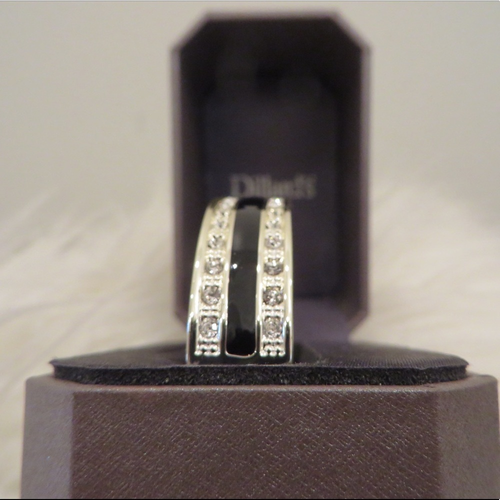 Silver and Black Crystal Bracelet